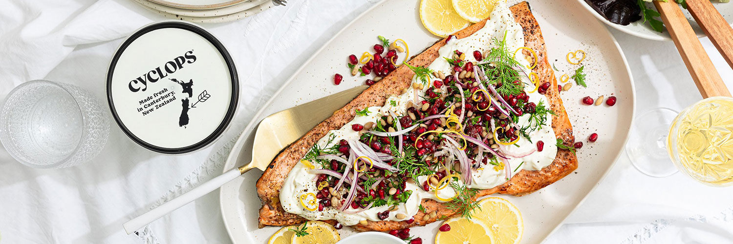 Festive Side of Salmon - Cyclops Yoghurt