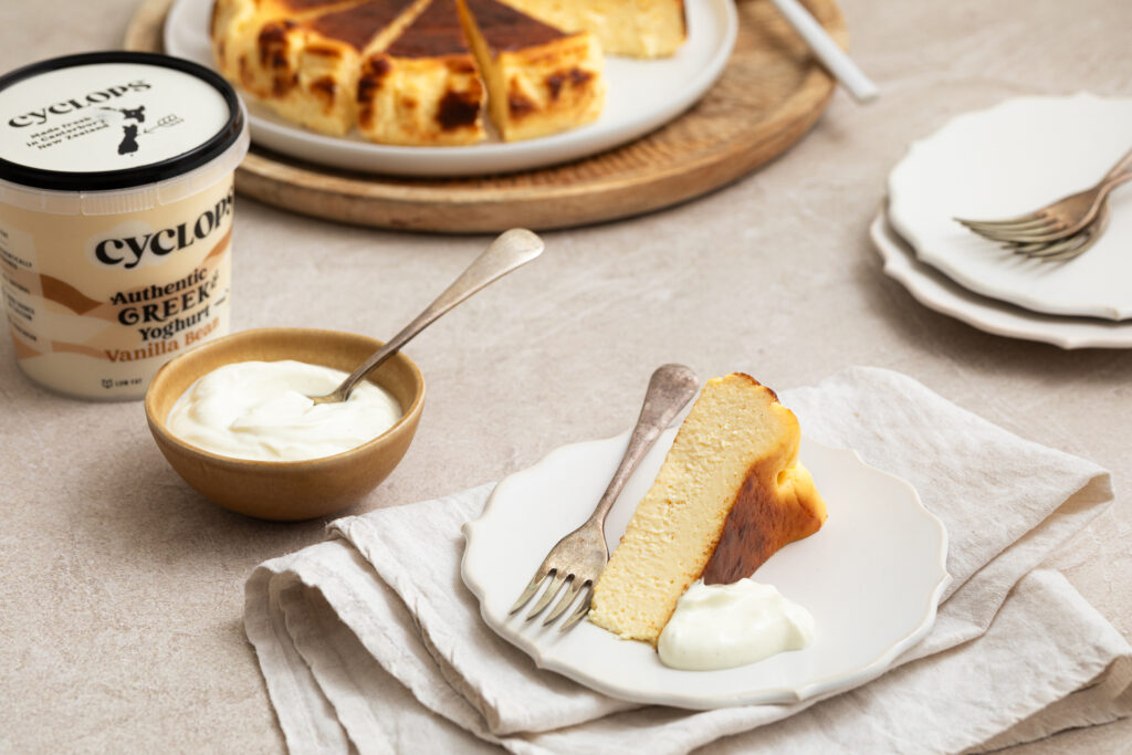 Vanilla Bean Burnt Basque Cheesecake - Cyclops Yoghurt
